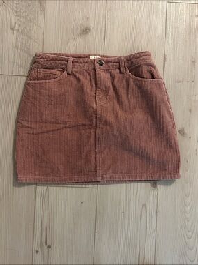 Kori Corduroy Mini Skirt in Dusty Rose